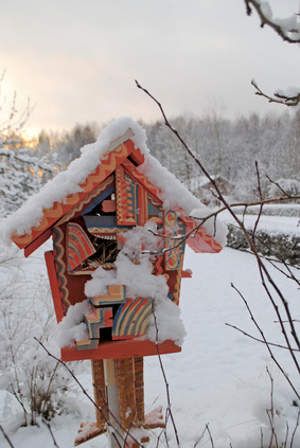 Insektenhotel im Winter